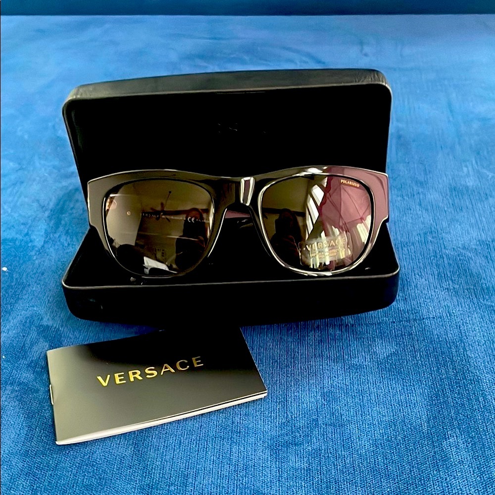 Versace Polarized Black Sunglasses